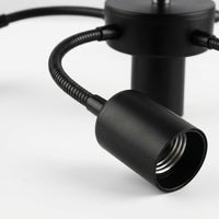 Light Fitting Pendant Light with Flexible Gooseneck Arms, Multi-Head Lamp Holder with E27 Screw Base, Heat Resistant E27 Lamp Ceiling Pendant