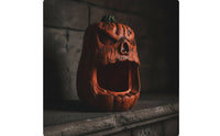 Jack-O'-Lantern Candy Dish Holder Carved-Look Gourd Candy Holder Orange Tabletop Decoration for Party Hosts, Scary Residence