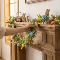 Easter Egg Garland Festive Atmosphere Artificial Egg Garland Easy to Hang Spring Dangling Vine for Event Planners, Families, Wall, Mantelpiece