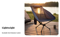 Long-Lasting Aluminum Frame Mesh Recliner Chair Fast and Simple Setup Ultralight Camping Chair Ergonomic Design Collapsible Outdoor Recliner Heavy Duty for Campers, Backpackers, Beachgoers, Picnic, Picnics, Fishing, Beach