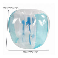 Inflatable Ball Colored Panels Transparent Sphere Internal Straps Outdoor Toy for Collision Play