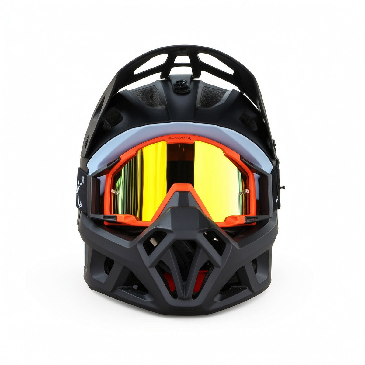 Full Face Helmet Adjustable Downhill Helmet with Goggles Washable for Commuters