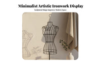 Long-Lasting Wrought Iron Torso Hanger Easy to Dress Half Body Display Hanger Rust-Resistant for Clothing Shop, Boutique