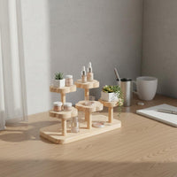Wooden Desktop Organizer Stable Wooden Display Shelf Small Desk Shelf Long-Lasting Desktop Storage Rack Easy to Clean