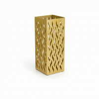 Decorative Metal Umbrella Stand Space-Saving Umbrella Stand with Cutouts Tall Organizer Freestanding for Lobby