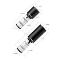 Aluminum Alloy Concealed Stem Extender CNC-Machined Cycle Stem Riser Extender Locking Rings Black