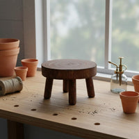 Wooden Plant Stand Handmade Wooden Flower Pot Stand Sturdy Plant Pot Holder for Balcony, Courtyard