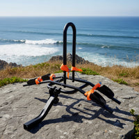 Two-Bike Rack with Wheel Trays Foldable Hitch-Mounted Cycle Rack Heavy-Duty Hitch-Mounted Bike Carrier for Journeyers