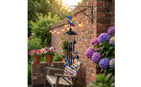 Outdoor Hummingbird Wind Chime Porch Wind Chime with Bells Balcony Hanging Bell Decoration Colorful for Gardeners