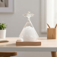 Crystal-Like Storm Glass Decorative Weather Forecast Bottle Transparent Teardrop Storm Glass Predicting for Science Enthusiasts, Office, Study