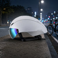 Visor Biking Helmet in-Formed Construction Wind-Cheating Bike Helmet Aerodynamic Head Protection