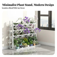 Multi-Tier Plant Stand Stable Structure Space-Saving Plant Rack Large Capacity Tiered Flower Display Rack for Balcony, Living Room, Indoor