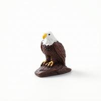 Bald Eagle Figurine Micro Bald Eagle Ornament Realistic Small for Hobbyists, Fairy Garden, Desk Decor