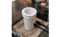High-Temperature Fused Quartz Crucible Double-Rim Band Rim Pouring Notch Crucible Metal Melting Laboratory Equipment Tapered Body