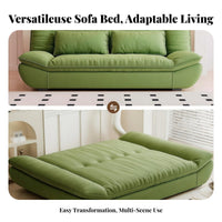 Space-Saving Convertible Sleeper Sofa 2-in-1 Design Fold-down Futon Modern Aesthetic Living Room Furniture Easy Conversion for Apartment Dwellers, Small Homeowners, Young Adults, Home Office