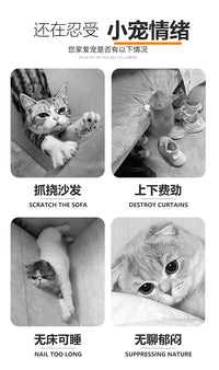 Adjustable Anti-Slip Pet Stairs with Scratching Board for Cats