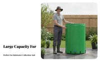 Large Capacity Rainwater Harvester Leak-Resistant Foldable Rain Barrel Leak Resistant Foldable Outdoor Water Tank for Gardeners, Homeowners, Garden
