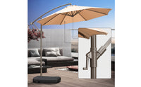 Cantilever Patio Umbrella with Water-Fillable Base Weighted Cantilever Offset Patio Umbrella Outdoor for Backyard, Balcony, Cafe