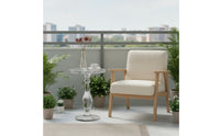 Acrylic Side Table Transparent Pedestal Side Table Small Space-Saving Furniture for Reading Corner