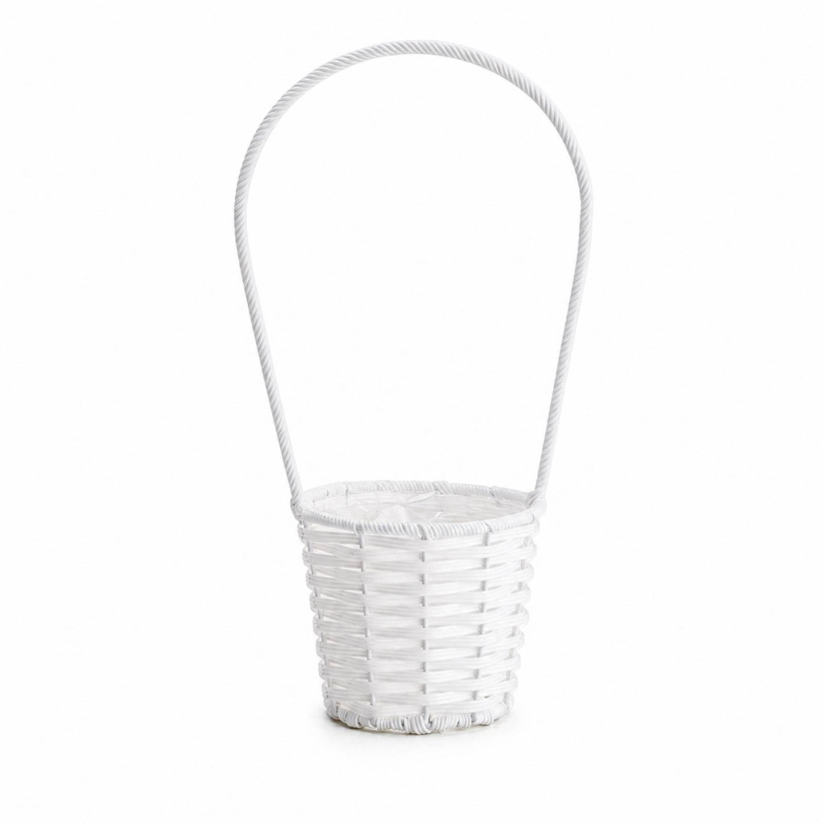Imitation Rattan Flower Basket Woven Basket with Handle Elegant Lightweight for Weddings