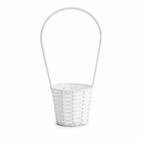 Imitation Rattan Flower Basket Woven Basket with Handle Elegant Lightweight for Weddings