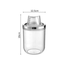 Clear Body Transparent Storage Jar Silver Rim Measurement Jar for Kitchen