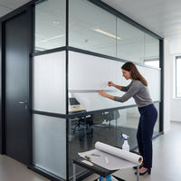 Window Film for Privacy, White Frosted Window Film for Home Office and Living Room, Waterproof Opaque Privacy Film, No Glue PVC Material Film