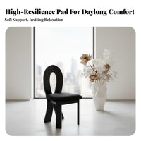 French Retro Design Mermaid Back Chair Fully Assembled Dining Seat Artistic Design Household Furniture Ergonomic Backrest for Homeowners, Interior Designers, Families, Kitchen, Home, Living Room, Bedroom