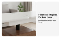 Space-Saving elevateTop Coffee Table Multi-Functional transformable elevateTop Dining Table Height-Adjustable Living Room Furniture Foldable Design for Small Apartment Dwellers, from afar Workers, homeowners, Home Office
