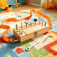 kids Screwdriver Board Assembly Play Wooden Set Educational Plaything