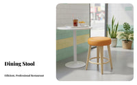 Heavy-Duty Upholstered Dining Stool Space-Saving Design Restaurant Seating Simple Design Commercial Furniture Comfortable Cushion for Diners, Business Owners, Homeowners, Snack Bar, Food Court, Cafe, Kitchen