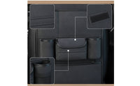 Multi-Pocket Car Backseat Organizer with Table Tray Fold-down Seat Back Organizer with Storage Pockets Universal Easy to Clean for Commuters