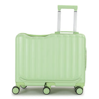 Telescopic Handle Children's Suitcase Zipper Closure Hard-Shell Suitcase
