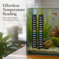 Aquarium Thermometer Sticker Digital LCD Display Water Temperature Gauge High Precision Color Changing Sensor