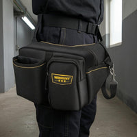 Zippered Pocket Tool Waist Bag Multiple Compartments Electrician Tool Bag Long-Lasting for Electricians