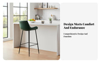 Industrial Design Upholstered High Stool with Backrest Modern Design Bar Chair Vintage Look Home Furniture Footrest Included for Homeowners, Interior Designers, Business Owners, Kitchen Island, Restaurant, Cafe, Dining Room