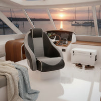 Marine Driver Seat Waterproof Boat Seat with Hinge High Back Furniture for Anglers, Yacht