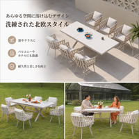 Outdoor Table Extendable Dining Table, Aluminum, for Camping, Garden, Balcony