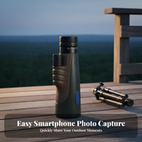50mm Large Objective Lens 10-30x50 Zoom Monocular Tripod Mountable Zoom Monocular Low Light Handheld Bird Watching Tele Mobile Device Compatible for Travelers, Outdoor Adventurer S, Camping, Traveling, Sightseeing