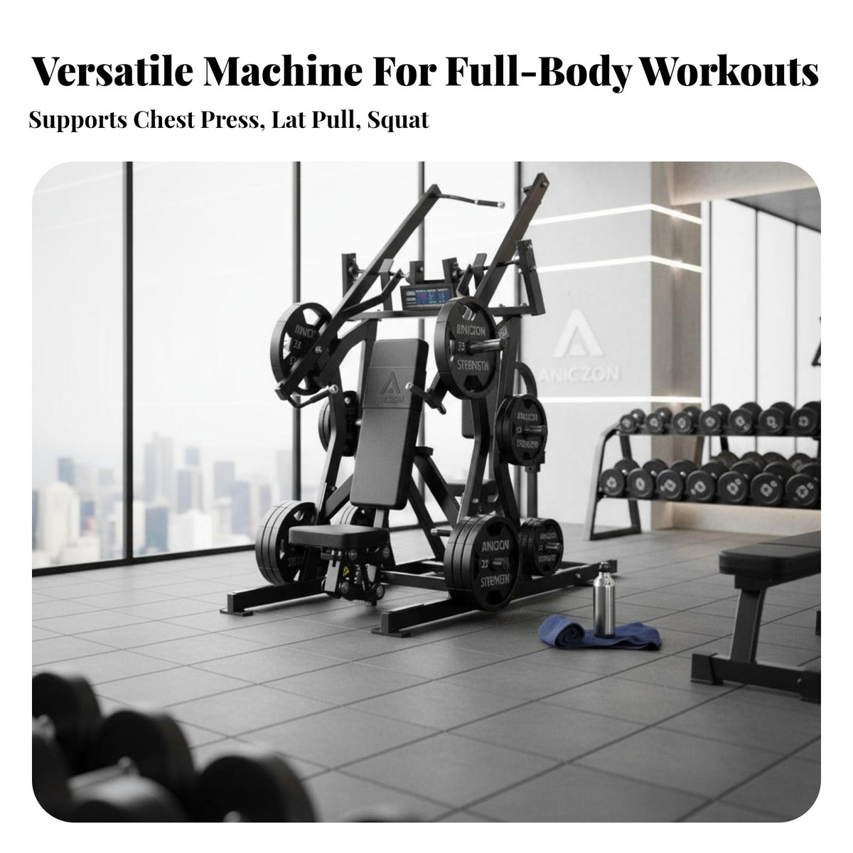 Commercial Gym Machine Separate Arms Single-Sided Chest Press Machine Multi-Function Plate Loaded Strength for Athletes, Bodybuilders
