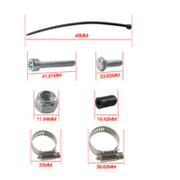 Black-Coated EGR Cooler Delete Kit Flexible Hoses Engine Delete Kit Brass Fittings