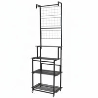 Supports Climbing Plants Rolling Plant Stand with Trellis Multi-Tier Design Tiered Metal Trellis Freestanding Flower Rack Space-Saving for Gardeners, Homeowners, Home Decorators, Balcony, Patio, Living Room, Office