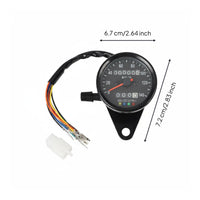 Retro Motorcycle Speedometer Multifunction Display Motorbike Odometer Gauge Custom Motorcycle Instrument Cluster 12V
