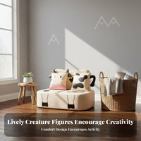 With Backrest creatureShaped Loveseat Soft and Comfortable children's Furniture Easy to Clean Toddler Couch Stain-Resistant for Preschoolers, Toddlers, Parents, Kindergarten, Daycare Center, Playroom, book corner