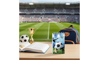 10 Pieces School Supply Soccer Mini Notebook Gift Idea Football Diary Classroom Reward for Students, Kids, Travel