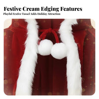 For All Genders Design Christmas Velvet Cloak Attached Hood Full-Length Hooded Cloak Tie Closure Long Cape Soft Texture for Performers, Cosplayers, Holiday Events, Stage Performance, Cosplay Event, Masquerade Ball