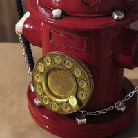 Hydrant-Style Telephone Model Realistic Decorative Telephone Model Classic