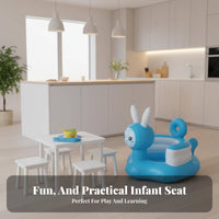 Foldable and Portable Inflatable Training Sofa Multi-Functional Inflatable Sit-up Chair With Music Infant Floor Seat Easy to Clean for Infants, Toddlers, Parents, Bathtime, Feeding Time, Mealtime, Playtime