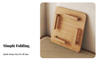 Space-Saving Wooden Tatami Desk Multi-Functional Japanese Tatami Table Solid Wood Construction Japanese Folding Floor Table Stable Structure for Apartment Dwellers, Telecommuting Workers, Small Areas, Living Room, Bedroom, Home Office