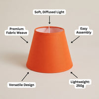 Table Lamp Shade with Grid Textured Linen Material for Bedroom Lighting, Pleated Lampshade for Living Room with PVC Backed Structure